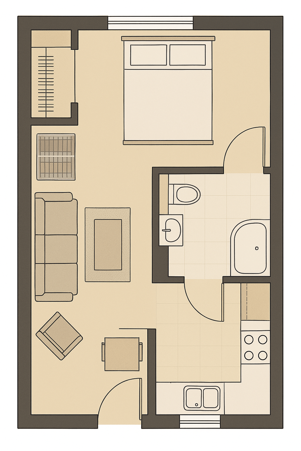 Grundriss Studio – Vorschau